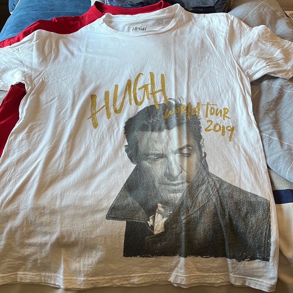Hugh Jackman White 2019 Tour T Shirt